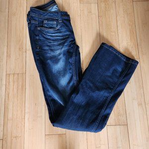 Mudd Blue Denim - Love Peace Happiness ♥ Stretch Flare Jeans - Size 1